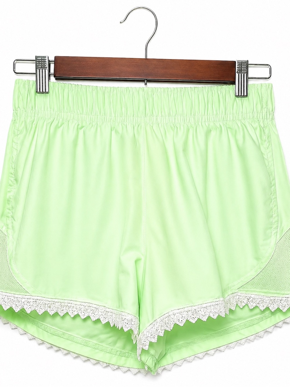Women’s Lace Trimmed Athletic Shorts Flowy Lightweight Summer Lounge S - Picture 2 of 5